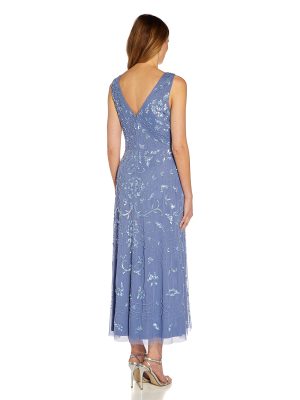 Women's Beaded Ankle Length Dress