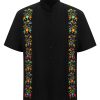 Men's Traditional Mexican Guayabera Shirt Short Sleeve Button Down Embroidered Shirt for Cinco De Mayo Shirts