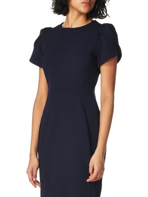 Women's Tulip Short Sleeve Scuba Crepe Mini Dress