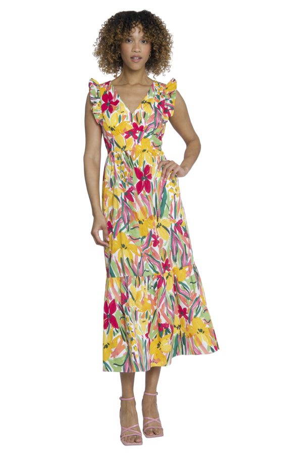 Cocktail V-Neck, Ruffle, Pockets Maxi | Summer Dresses for Women