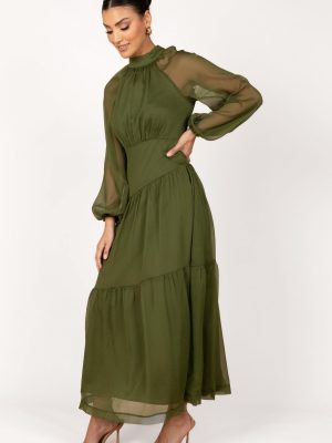 Women's Julip Sheer Long Sleeve Maxi Dress