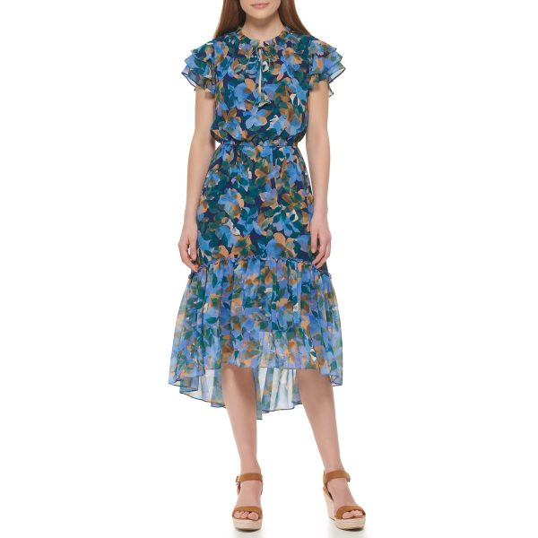 Women's Casual Tiered Skirt Printed Dress