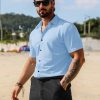 Men's Muscle Dress Shirts Short Sleeve Stretch Casual Button Down Shirts Wrinkle Free Slim Fit Dress Shirt for Men