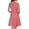 Women's Sleeveless Scoop Neck Fit and Flare Dress