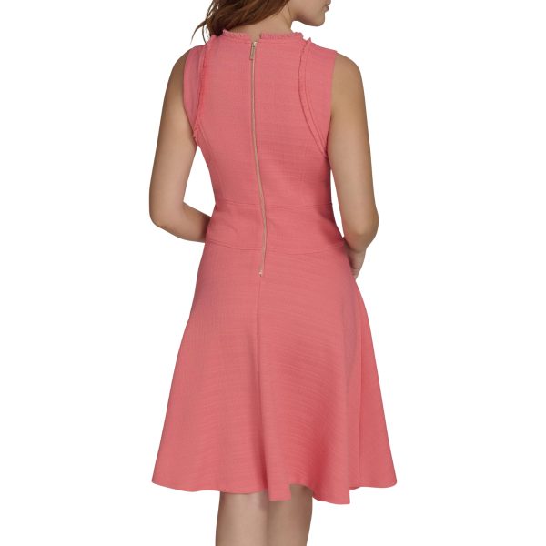 Women's Sleeveless Scoop Neck Fit and Flare Dress