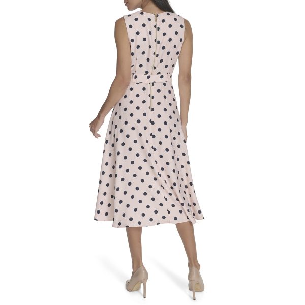 Women's Aline Tie Belt Sleeveless Midi Dress