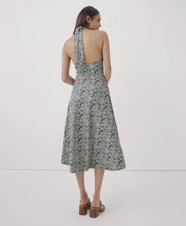 Organic Cotton Women's Fit & Flare Halter Dress