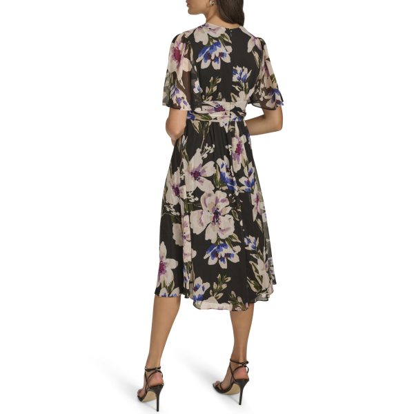 Women's Floral Midi Aline Dress