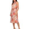 Women's Halter Tie Blouson Midi Dress