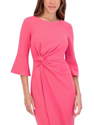 Women's Belle Sleeve Scuba Crepe Midi Dress