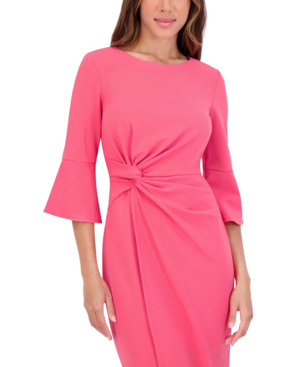 Women's Belle Sleeve Scuba Crepe Midi Dress