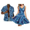 Hawaii Matching Couple Outfits Husband and Wife Clothing Fashionable Mens Casual Shirts Hawaii Dress with Soft Fabric