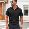 Men's Casual Button Down Shirt Short Sleeve Wrinkle Free Dress Shirt Beach Summer Wedding Shirt