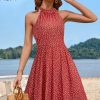 Women's Halter Neck Floral Summer Casual Sundress