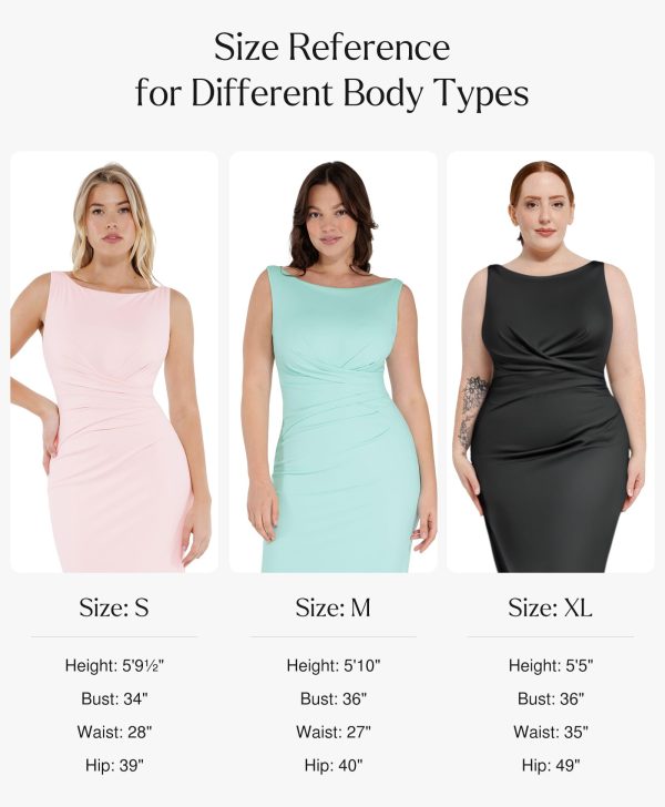 Formal Office Dresses for Women - Long Dress - Ruched Bodycon Maxi Dress Backless