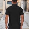 Mens Short Sleeve Dress Shirts Wrinkle Free Casual Button Down Shirts Summer Untucked Dress Shirt