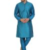 Men's Tunic Kurta Pyjama Set Party Wear Ethnic Dress Suit