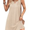 Summer Dresses for Women Sleeveless Beach Vacation Coverup with Pockets (S-2XL)