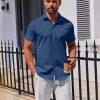 Men's Button Down Shirt Short Sleeve Casual Shirt for Men Summer Business Casual Dress Shirt