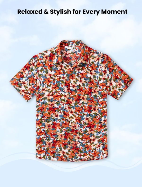 Matching Hawaiian Outfits for Couples Beach Vacation Tropical Print Women Spaghetti Strap Dress or Men Cruise Shirt