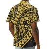Samoa Couple Outfit Polynesian Dress for Women Traditional Puletasi Shirts for Men Beach Lava Lava Luau