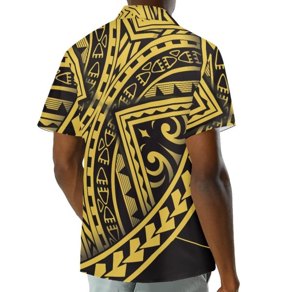 Samoa Couple Outfit Polynesian Dress for Women Traditional Puletasi Shirts for Men Beach Lava Lava Luau
