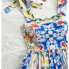 Women's Summer Floral Print Tie Shoulder Cami Dress Flare Hem Boho Mini Dress