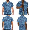 Hawaii Matching Couple Outfits Husband and Wife Clothing Fashionable Mens Casual Shirts Hawaii Dress with Soft Fabric