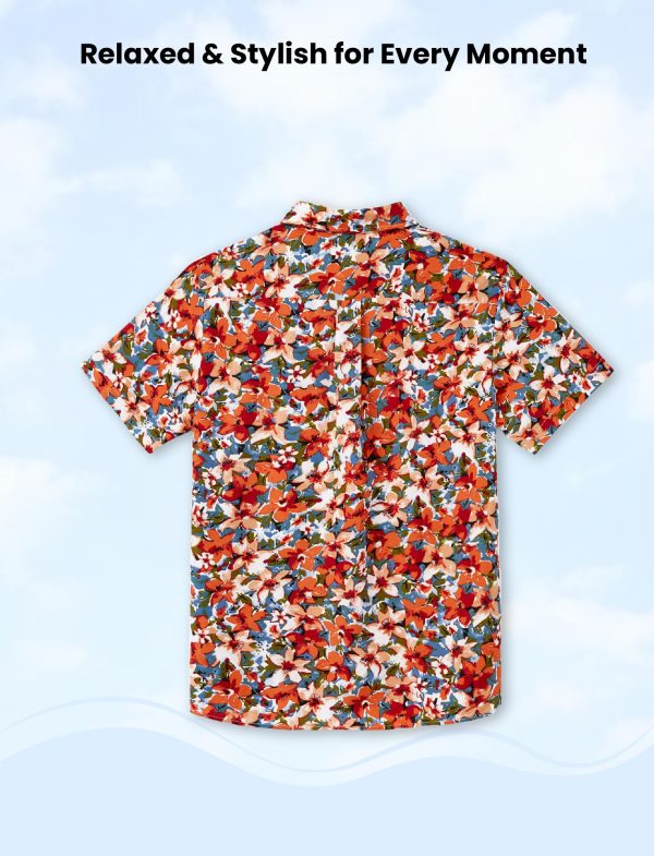 Matching Hawaiian Outfits for Couples Beach Vacation Tropical Print Women Spaghetti Strap Dress or Men Cruise Shirt