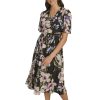Women's Floral Midi Aline Dress