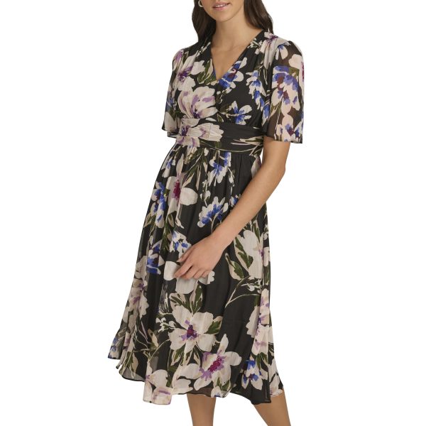 Women's Floral Midi Aline Dress