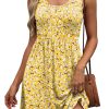 Women's Summer Dress 2025 A-Line Sleeveless Casual Sundress with Pockets Floral/Solid
