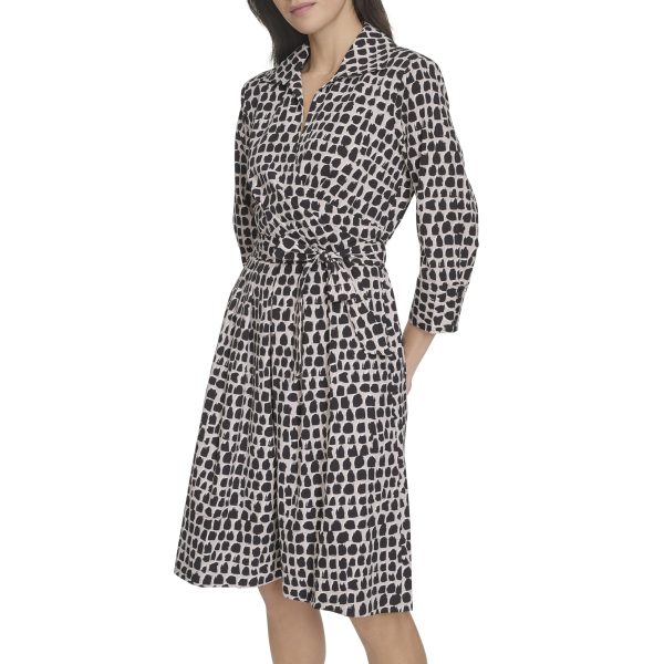 Women's Printed Self Tie Dress