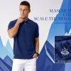 Mens Zipper Polo 3D Texture Shirts 2025 Spring Summer Fashion Knit Golf Tops Short Sleeve Dress Clothes