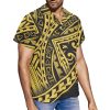 Samoa Couple Outfit Polynesian Dress for Women Traditional Puletasi Shirts for Men Beach Lava Lava Luau