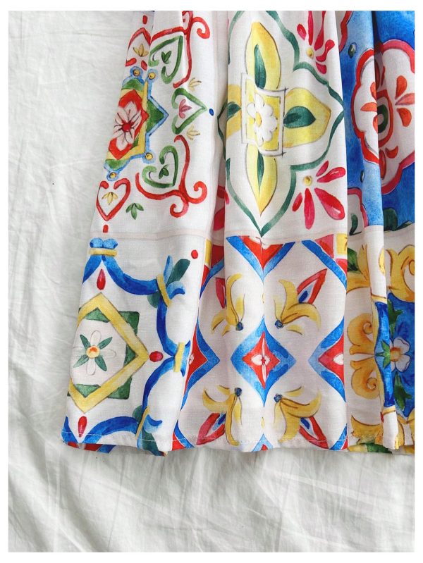 Women's Summer Floral Print Tie Shoulder Cami Dress Flare Hem Boho Mini Dress