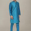 Men's Tunic Kurta Pyjama Set Party Wear Ethnic Dress Suit