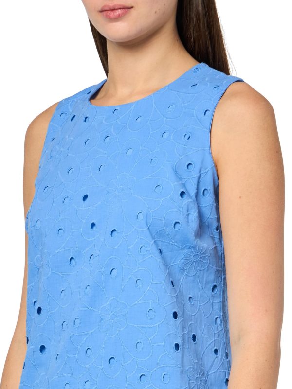 Women's Sleeveless Meadow Eyelet Shift Dress