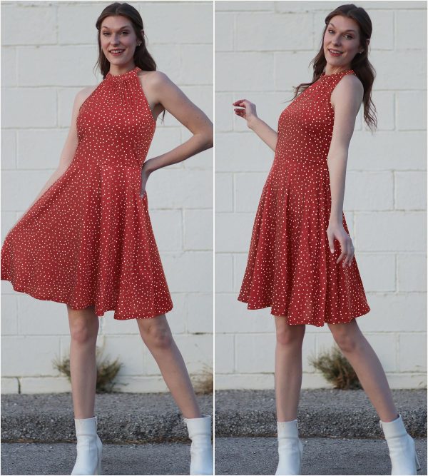 Women's Halter Neck Floral Summer Casual Sundress