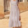 Women Dresses 2025 Summer Floral Sleeveless Maxi Dress Casual Spaghetti Strap Tiered Flowy Beach Long Dress