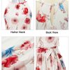 Womens 2025 Summer Dress Halter Wedding Guest Casual Beach Vacation Outfits Belted Sundresses with Pockets
