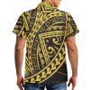 Samoa Couple Outfit Polynesian Dress for Women Traditional Puletasi Shirts for Men Beach Lava Lava Luau
