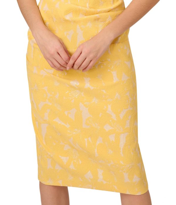 Women's Hibiscus Jacquard Tucked Dress