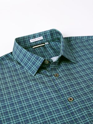 Mens Casual Button Down Shirts Wrinkle Free 4-Way Stretch Dress Shirs Short Sleeve Plaid Summer Shirts for Men