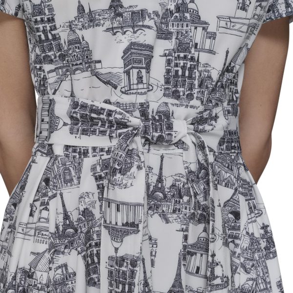 Women's Short Sleeve V-Neck Faux Wrap Midi Dress