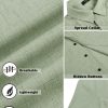 Linen Shirts for Men Short Sleeve Button Down Dress Casual Shirt Beach Summer Wedding Hawaiian Outfit